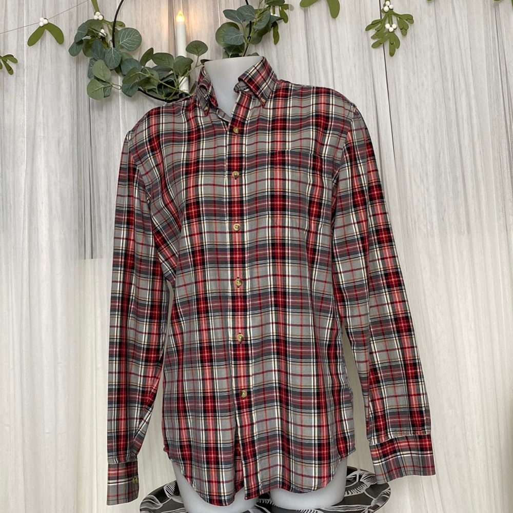 Viyella heritage for Black Brown plaid tartan flannel men’s shirt! Size Small